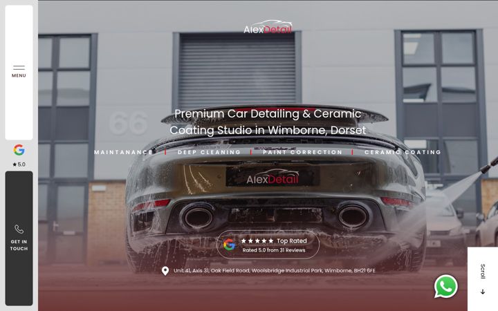 Screenshot of alexdetail.co.uk