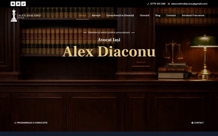 Screenshot of alexdiaconu.ro