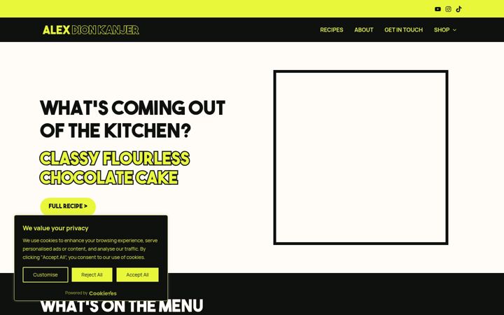 Screenshot of alexdionkanjer.com