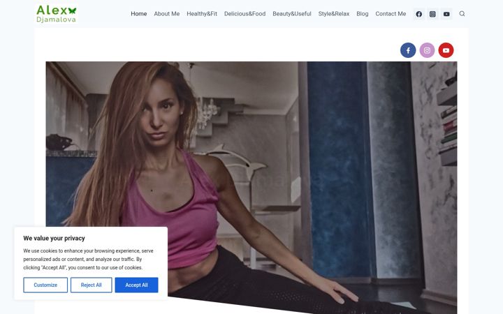 Screenshot of alexdjamalova.com