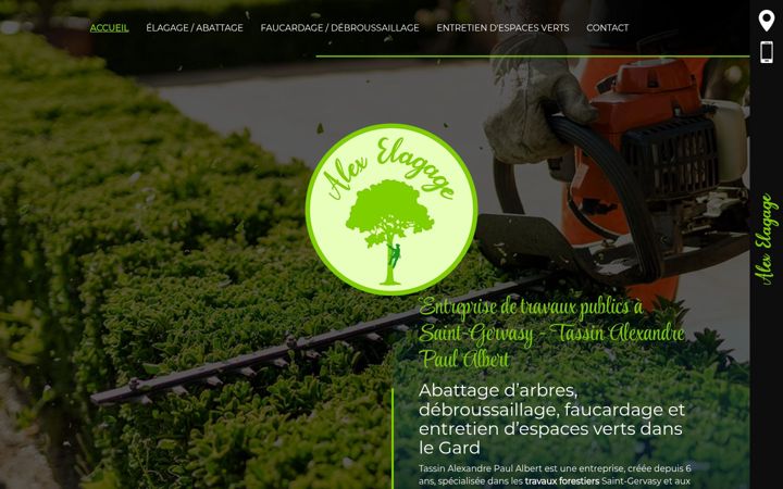 Screenshot van alexelagage.fr