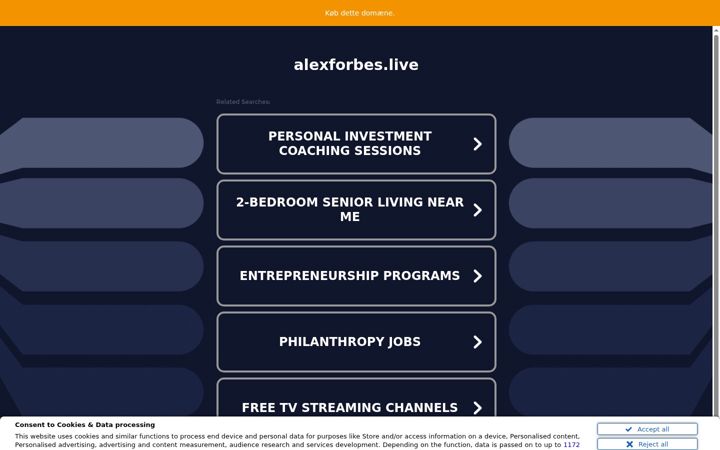 Screenshot of alexforbes.live