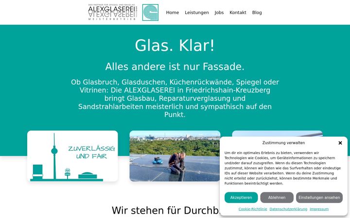 Screenshot of alexglaserei.de