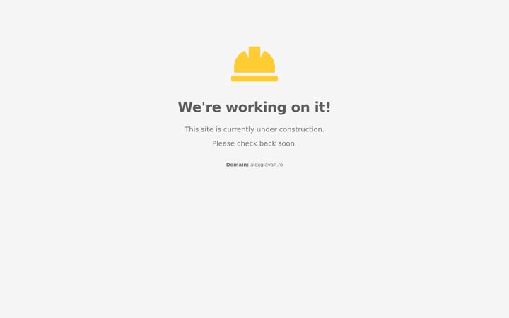 Screenshot of alexglavan.ro