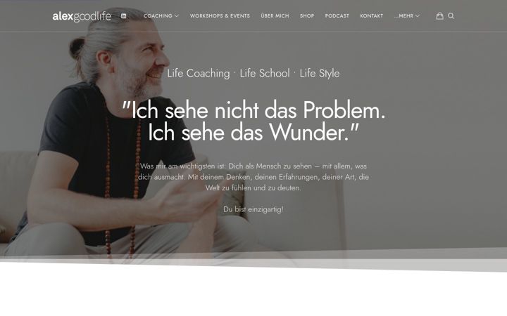 Screenshot stránky alexgoodlife.com