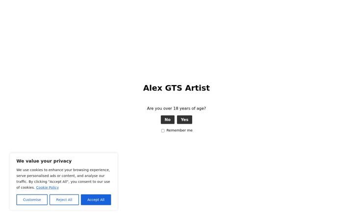 Screenshot of alexgtsartist.com