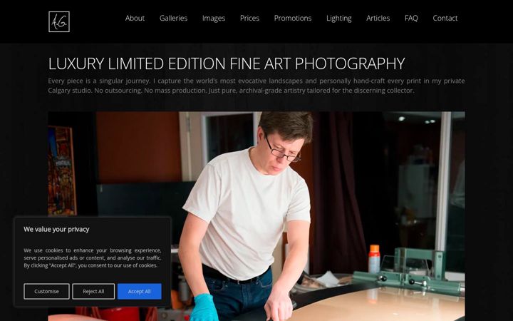 Screenshot of alexgubski.com