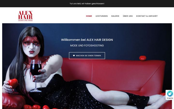 Screenshot of alexhairdesign.de