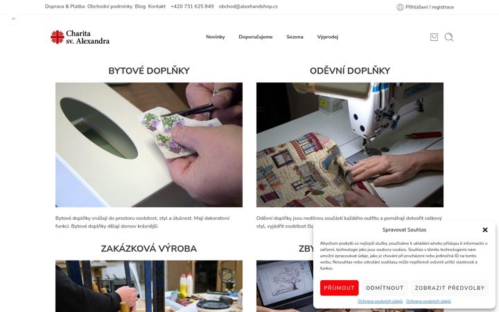 Skærmbillede af alexhandshop.cz