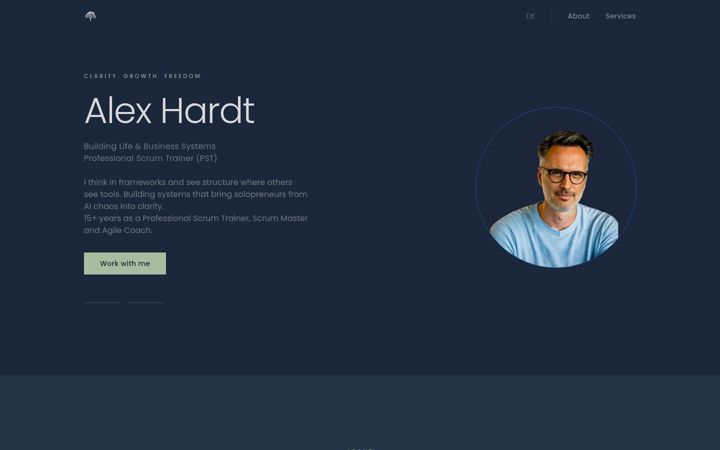 Screenshot stránky alexhardt23.com