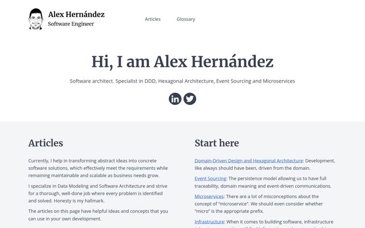 Screenshot of alexhernandez.info