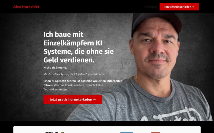 Screenshot of alexhurschler.ch