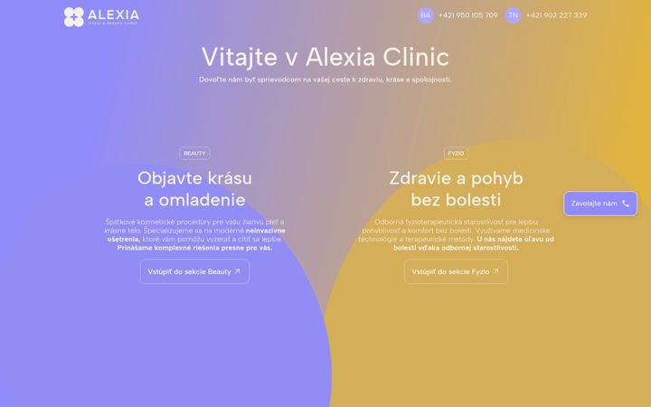 Screenshot of alexia.sk