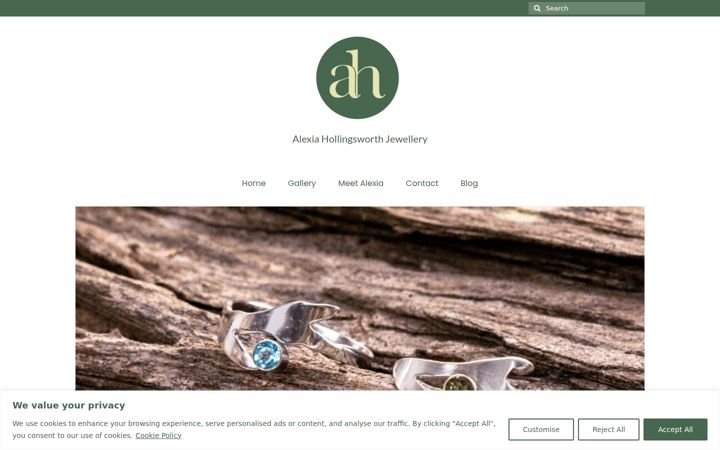 Screenshot of alexiahjewellery.co.uk