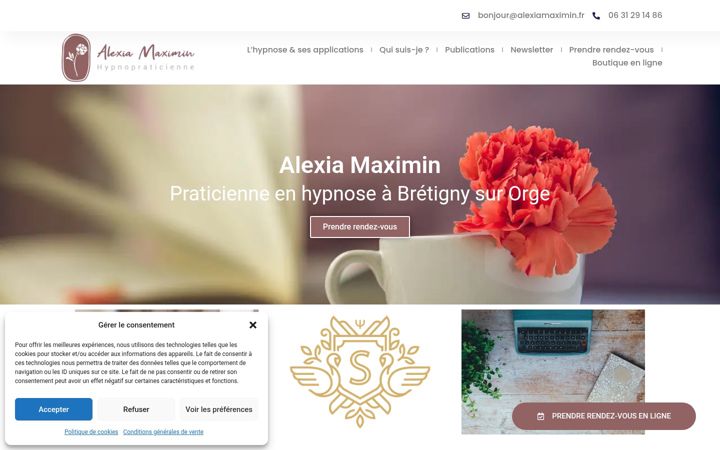 Ekrānuzņēmums no alexiamaximin.fr