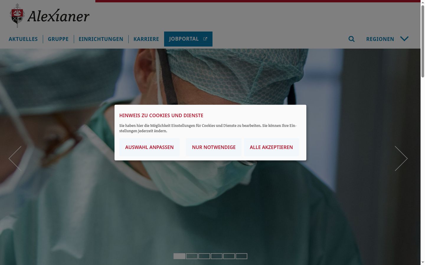 Screenshot del banner di consenso mostrato prima di qualsiasi interazione