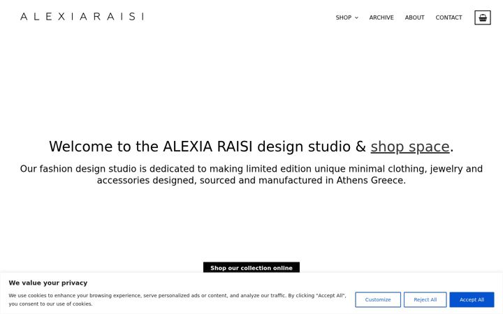 Screenshot of alexiaraisi.com