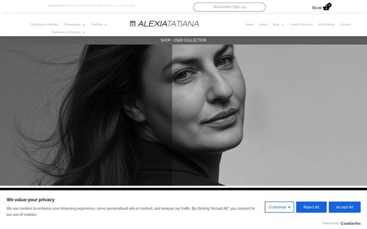 Ekrānuzņēmums no alexiatatiana.co