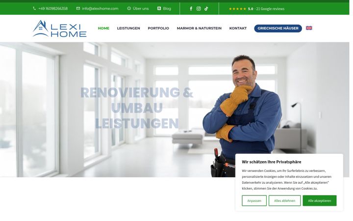 Screenshot of alexihome.com