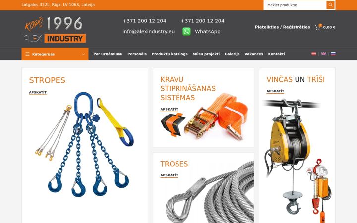Screenshot of alexindustry.eu