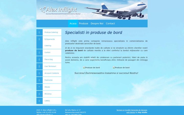 Ekrānuzņēmums no alexinflight.ro