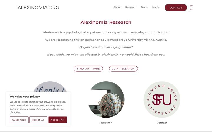 Screenshot ta' alexinomia.org