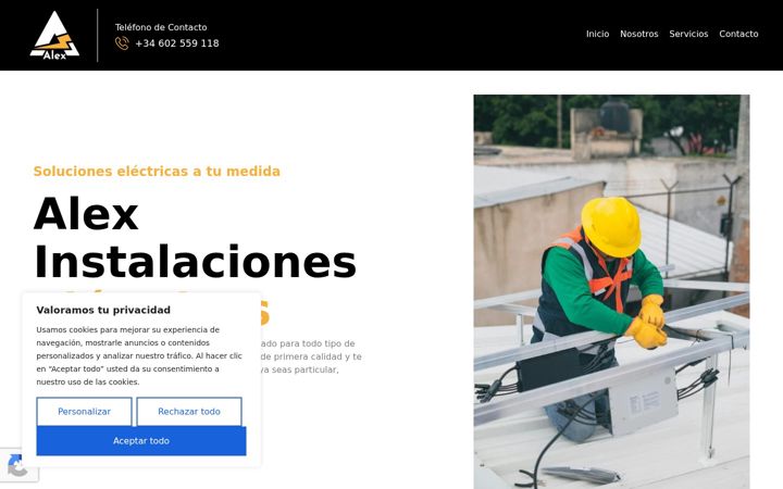 Screenshot of alexinstalaciones.es