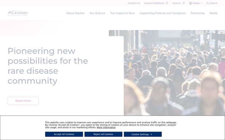 Screenshot of alexion.com