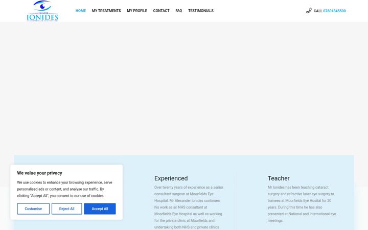 Screenshot of alexionides.co.uk