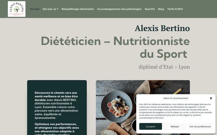 Screenshot of alexis-bertino-diet.com