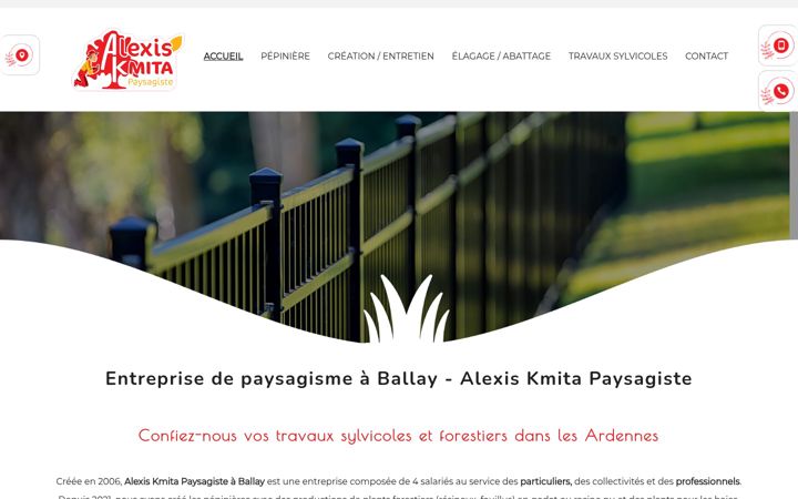 Screenshot of alexis-kmita-paysagiste.fr