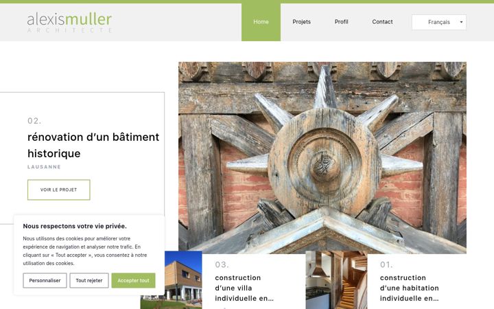 Posnetek zaslona alexis-muller.ch