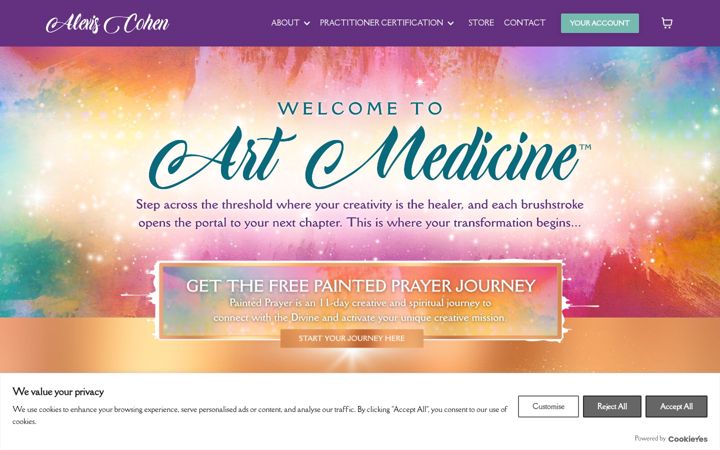 Screenshot of alexiscohen.org
