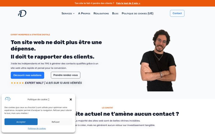 Screenshot of alexisdecreux.com