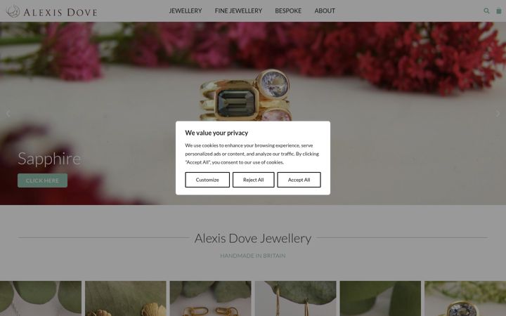 Snímek obrazovky alexisdove.com
