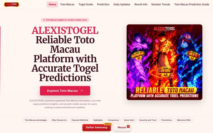 Screenshot of alexisgenes.com