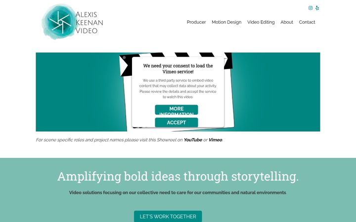Screenshot of alexiskeenan.com