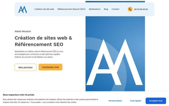 Screenshot of alexismouton.fr