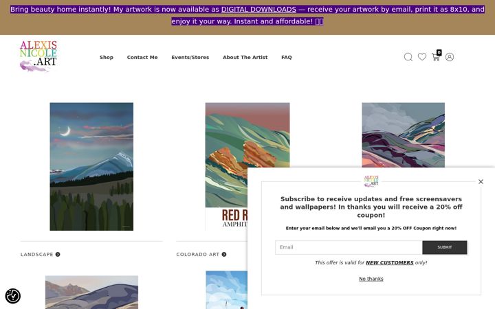 Screenshot of alexisnicole.art