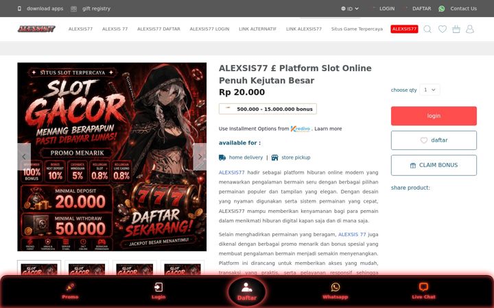 Screenshot of alexiss77.com