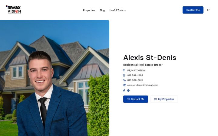 Screenshot of alexisstdenis.com