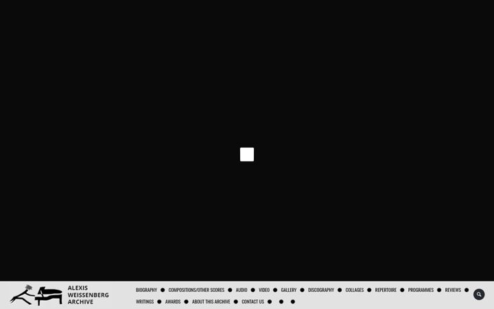 Screenshot of alexisweissenbergarchive.com