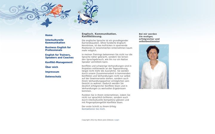 Screenshot of alexisziebula.com