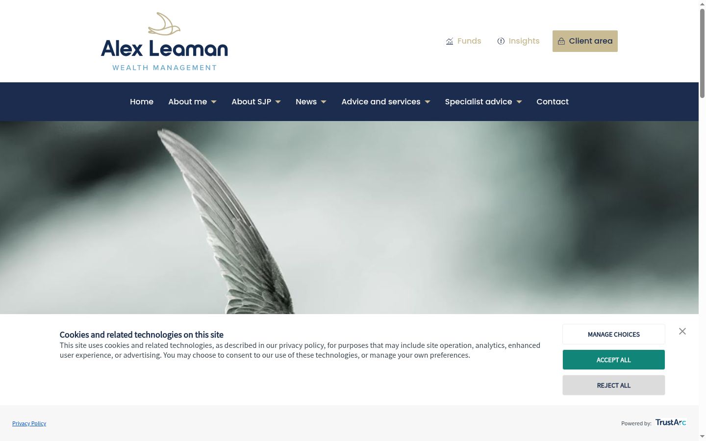 Screenshot del banner di consenso mostrato prima di qualsiasi interazione