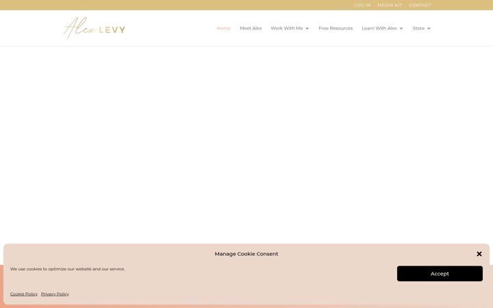 Captura de pantalla de alexlevyonline.com
