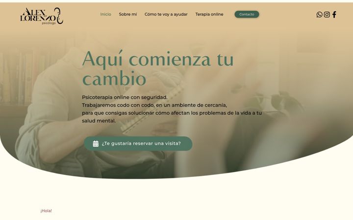 Capture d'écran de alexlorenzopsicologo.com