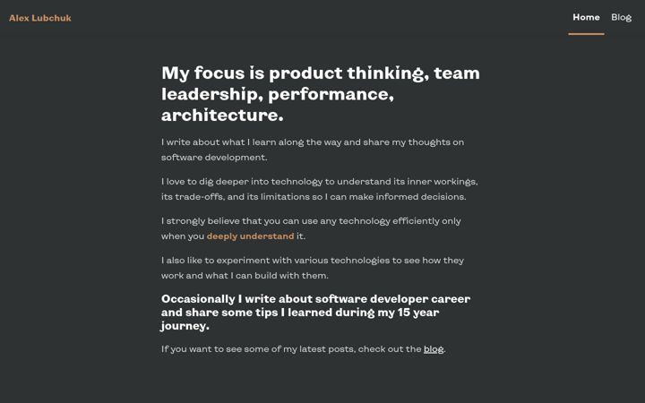 Screenshot of alexlubchuk.dev