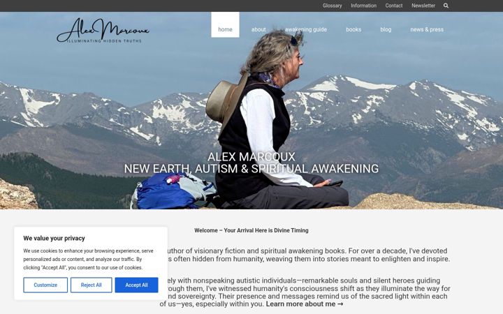 Screenshot of alexmarcoux.com