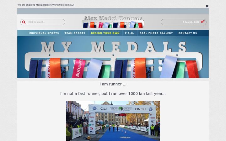 Captura de pantalla de alexmedalhangers.com