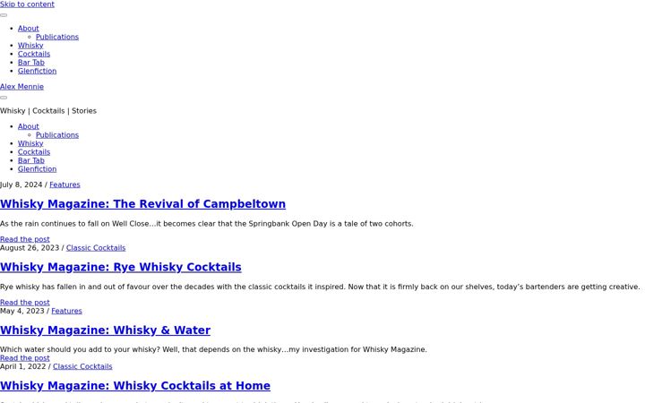 Screenshot of alexmennie.com